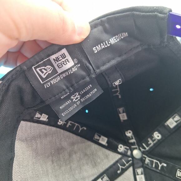 Baltimore Ravens New Era 9FIFTY Black Snapback Hat NFL Cap Size S/M 100% Cotton - Picture 8 of 8